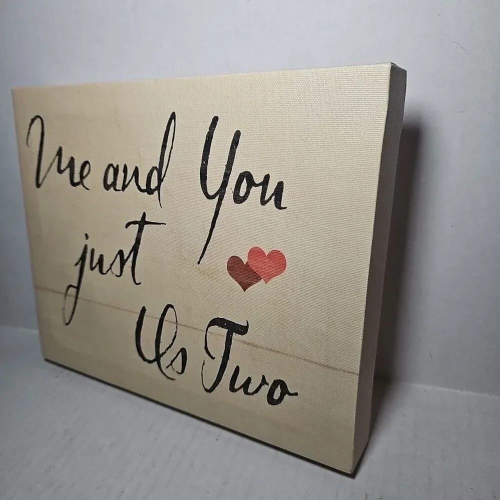Me And You Just Us Two Romantic Valentine Small Canvas Wall Art